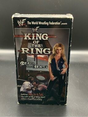 WWE King of the Ring VHS Cover with Black and Red Artwork (1021)
